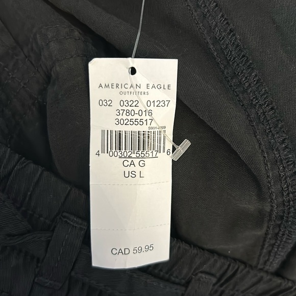 American Eagle 🦅 AE High-Waisted Cargo Jogger Pant Onyx Black Large - Picture 8 of 10
